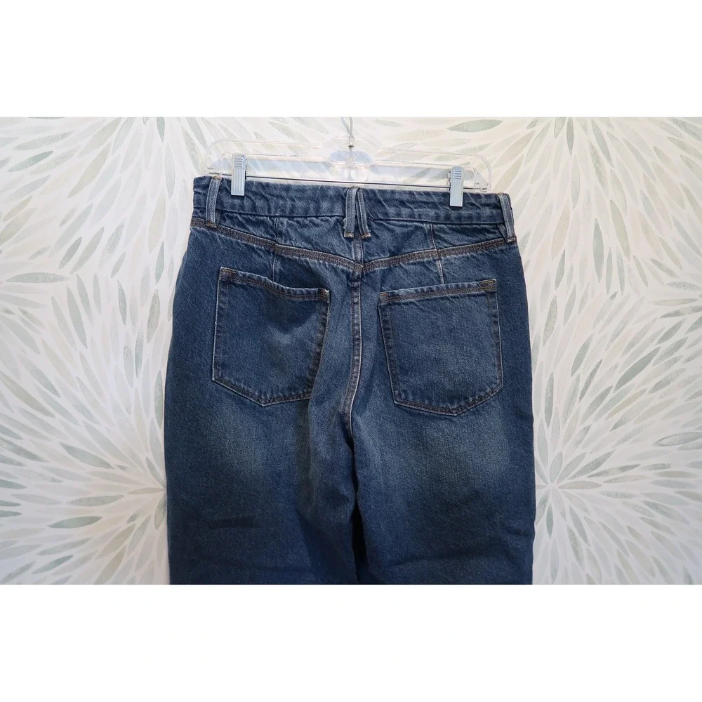 Good American Good 90s Cropped Relaxed Denim Jeans Size 27 Mid Rise Baggy - Picture 9 of 9